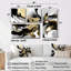 Golden Wave Reflections II - Art mural moderne sur toile 4 pièces-1463823818-1463823819