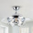 36" Crystal Retractable Ceiling Fan with Light Kit and Remote Control