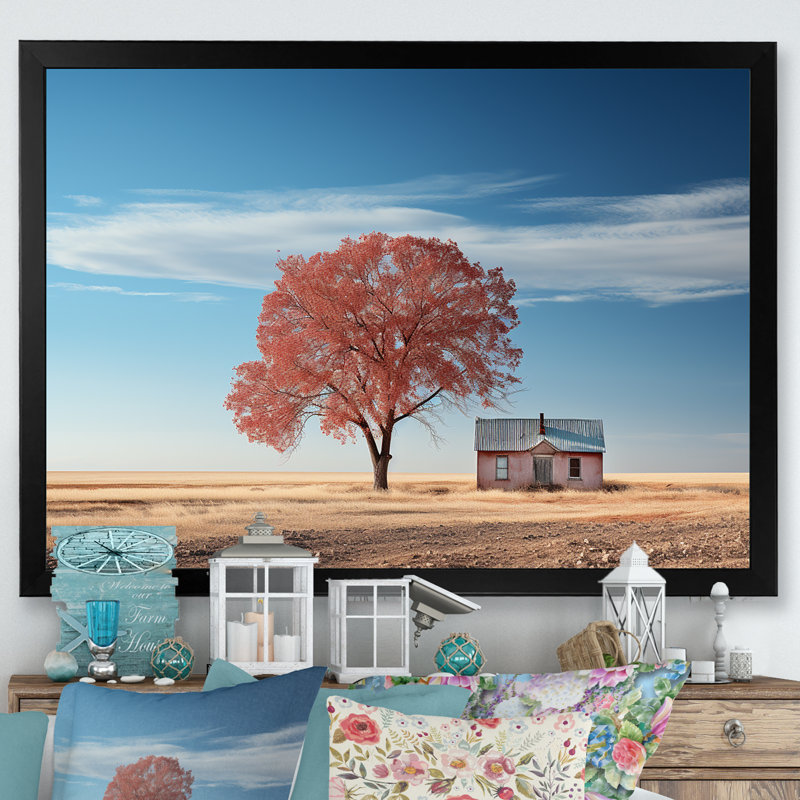 Prairie Panorama, impression sur toile, Cadre simple noir, H 30 po x l 40 po x P 1,5 po