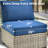 Carolle 9 Piece Patio Furniture With Fire Pit Table, 9-person Comfy Outdoor Rattan Wicker Conversation Set For Porch Balcony Backyard Pool-1407909452