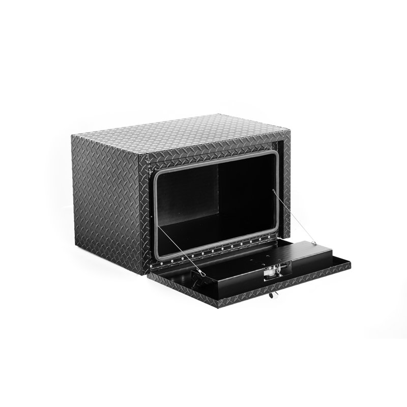 Boîte à outils en aluminium de 30 pouces résistante aux intempéries avec scellage complet du corps, profil bas et conception épurée de la remorque scellée pour économiser de l'espace