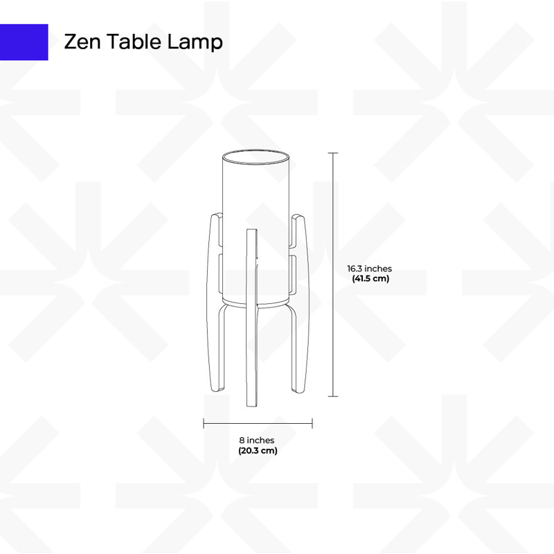  Lampe de table Zen, Brun