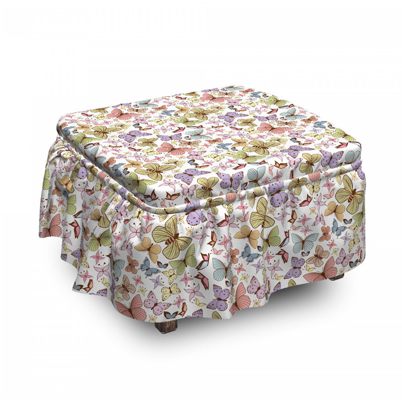 Housse pour doodle motley papillons repose-pieds