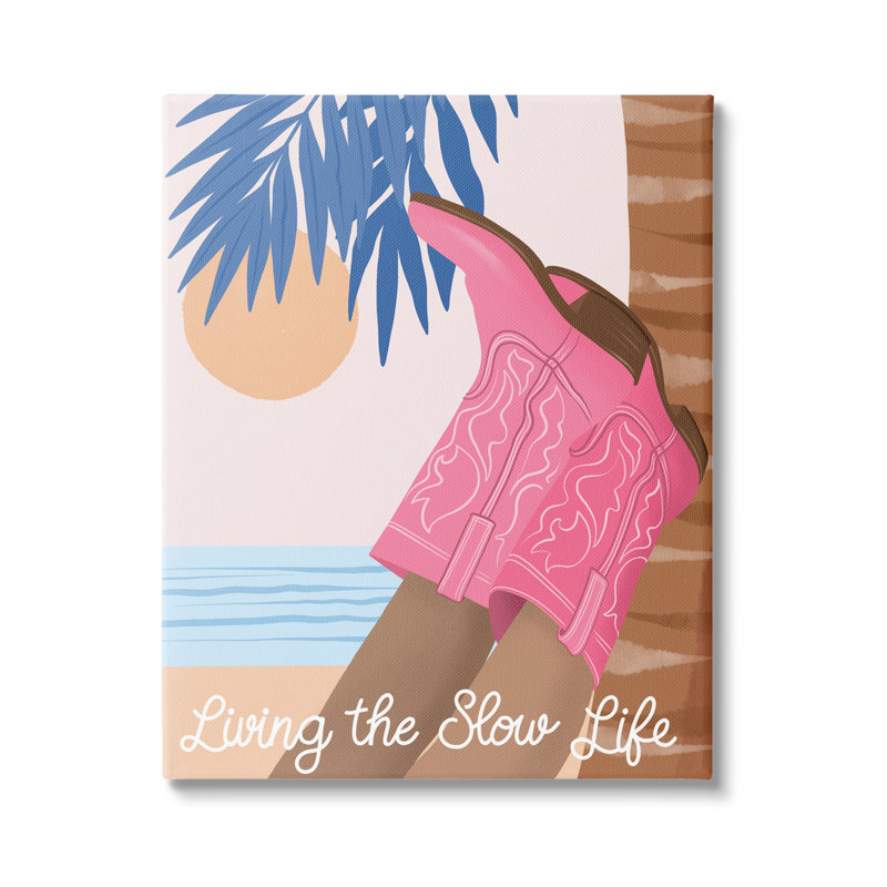 «Slow Life Coastal Cowgirl On Canvas» par Jo Taylor, reproduction, H 20 po x l 16 po x P 1,5 po