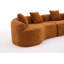 Canapé modulaire incurvé de 110,2 po, tissu de chenille de grain de bois luxueux, canapé modulaire surdimensionné, canapé incurvé de compression pour le salon, aucun assemblage requis-663082199