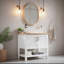 Meuble-lavabo moderne simple avec lavabo et portes en bois massif