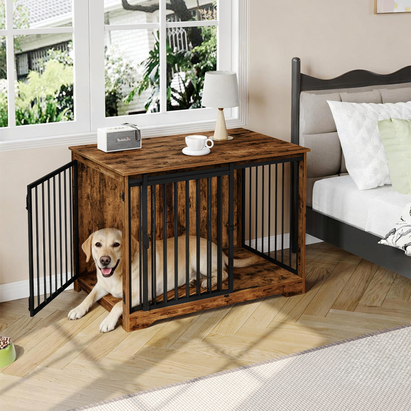 Cage pour chien Dawyne, Brun rustique, H 31,8 po x l 43,3 po x P 27,5 po