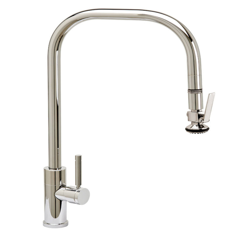 Fulton Modern Extended Reach Plp Faucet - Lever Sprayer, Chardonnay