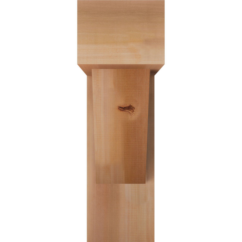 Traditional Block Bracket w/ Offset Brace, 24 x 24, 7 1/2"W Western Red Cedar (Smooth)