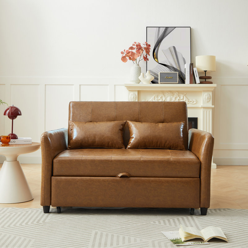 Orisfur. Lit convertible de 51,57 po, Brun