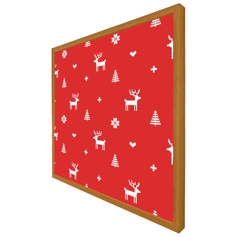 Thornville Norway Christmas Festive Sweater Single Picture Frame Wall Art, 61cm H x 61cm W x 4cm D, Oak