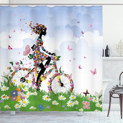 Shower Curtain with Hooks Included