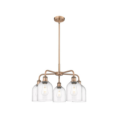 Odaniel 5 - Light Steel Dimmable Bell Chandelier