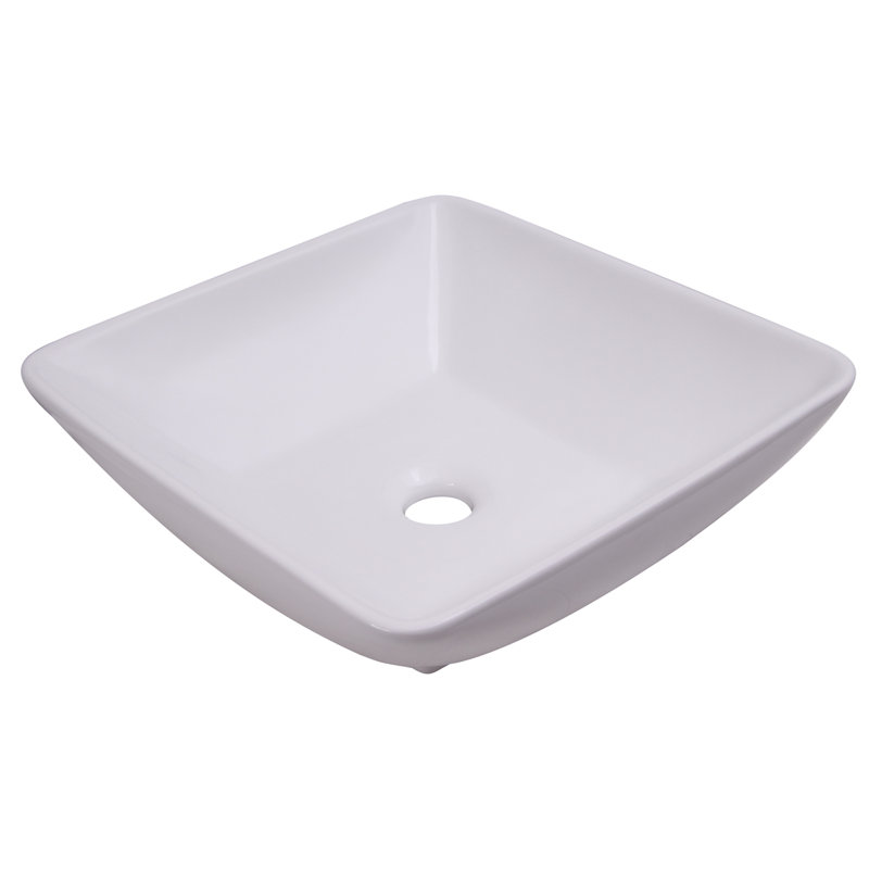 Barclay Carlos 16.37'' White Vitreous China Rectangular Bathroom Sink