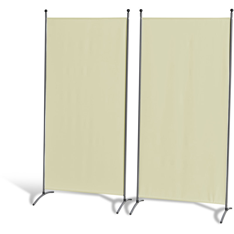 Deitre 85cm W x 180cm H Single Panel Room Divider, Beige