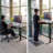 Mount-it! L-shaped Desk, Height Adjustment From 28.3" To 47.2",3 Memory Settings, Solid Steel Frame