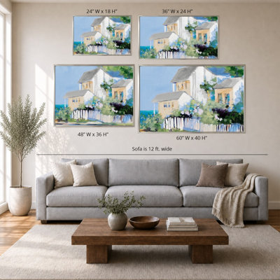 Living By The Water by Jane Slivka - Graphic Art on Canvas