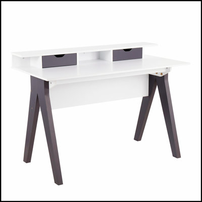 Bureau Wishbone avec rangement spacieux et design élégant, parfait pour les bureaux et les espaces de travail modernes.