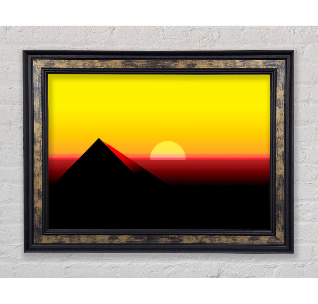 Pyramid Sunset - Einzelner Bilderrahmen Kunstdrucke