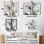«White and Black Birch Trees Forest Panorama - Birch Wall Decor, White Nature», art mural encadré 2 pièces-551981061-551981066-551981067