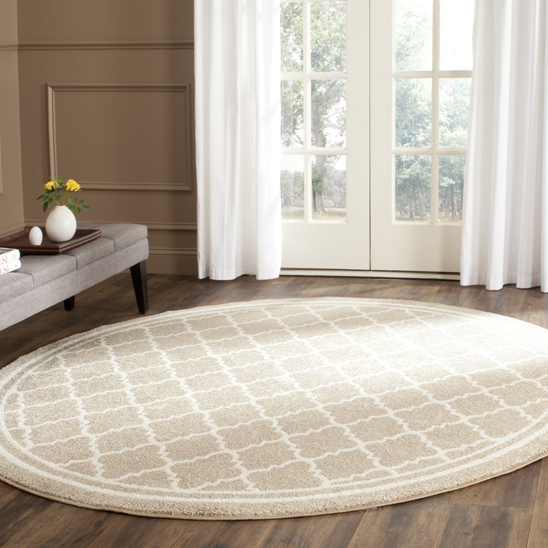 Daneya Performance Geometric Rug, Round 7'