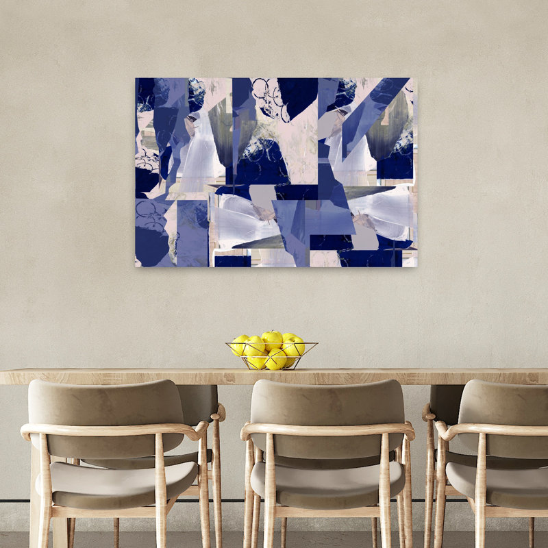 Art contemporain abstrait géométrique, H 36 po x l 24 po