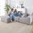Modern Minimalist Modular Sectional Sofa, L-Shape Upholstered Cloud Couch with Deep Seats, Right Facing Chaise for Living Room-106846512
