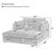 Méridienne surdimensionnée capitonnée en chenille l 54,7 po-133355904