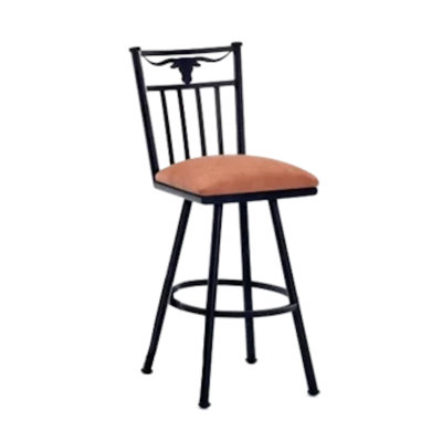 Ariam Swivel Upholstered Counter Stool with Metal Frame