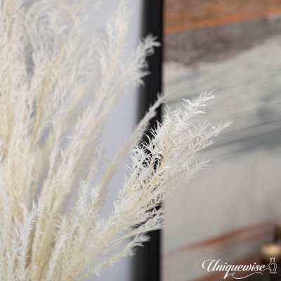 Uniquewise Real Dried Floral Decorative Bouquet Natural Melaleuca Bracteata Grass Preserved Flowers For Elegant Home Décor Wedding Centerpieces Party Arrangements & Fresh Display Accents