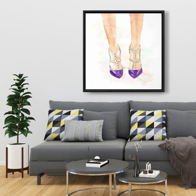 " Purple Studded High Heels "