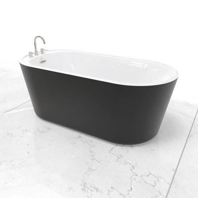 Baignoire de trempage autoportante en acrylique avec siège intégré 63 po x 30 po Ortie