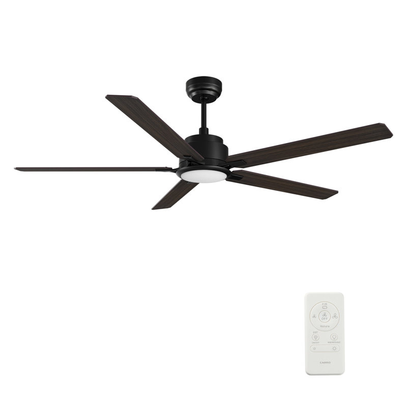 Ventilateur de plafond 60 po avec télécommande Kannan, ensemble d'éclairage inclus., 180 tr / min, Noir