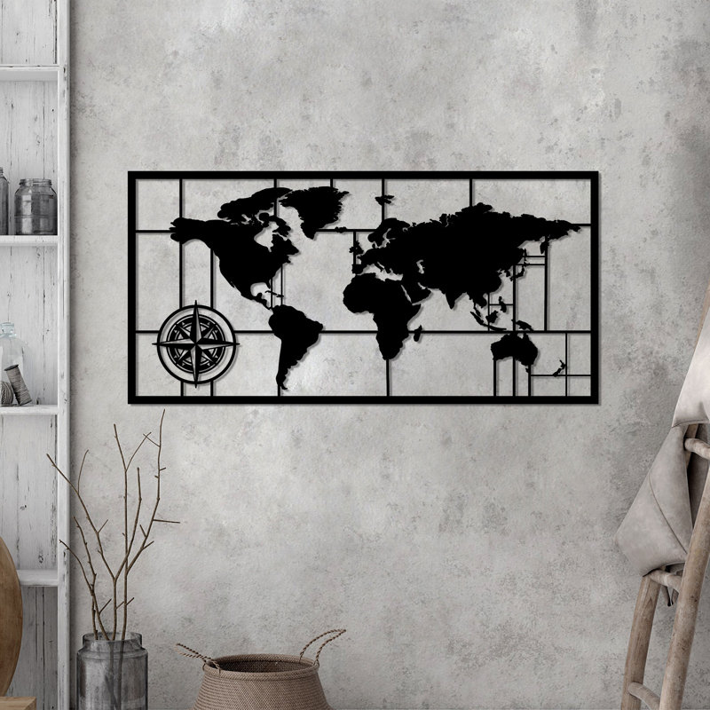 Elegant Decorative Metal Wall Accessory, Black Finish, 15.7 x 31.9 inches | 100% Metal Construction, Thickness: 0.06 inches | Lightweight at 1.2 lbs, Perfect for Home Decor & Modern Spaces, Easy to Hang