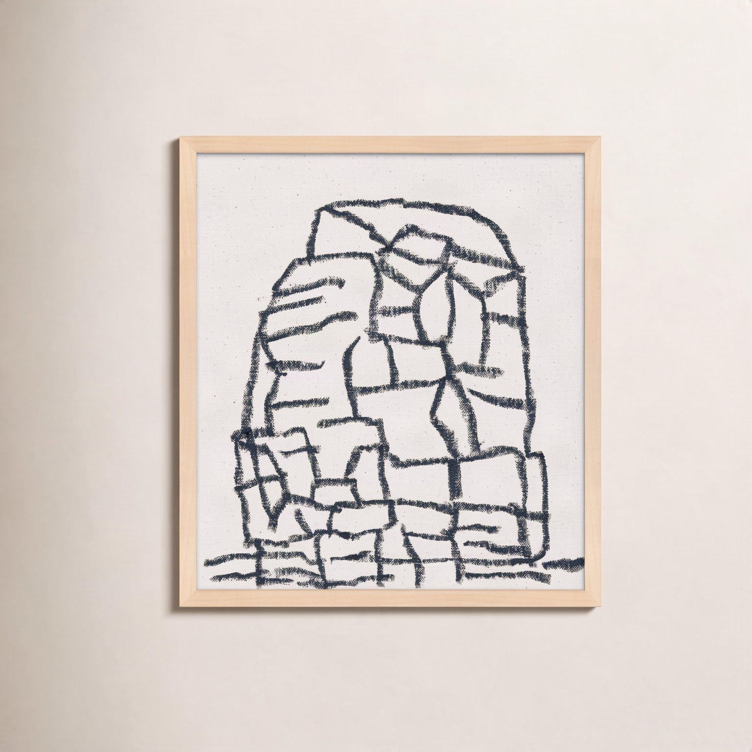 Dreya "Outcropping" Print by Stephanie Dennis, 20" H x 20" W  x 1.25" D, Maple