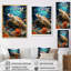 " Turtle Coastal Creatures Pointillism "-347695170-347695171
