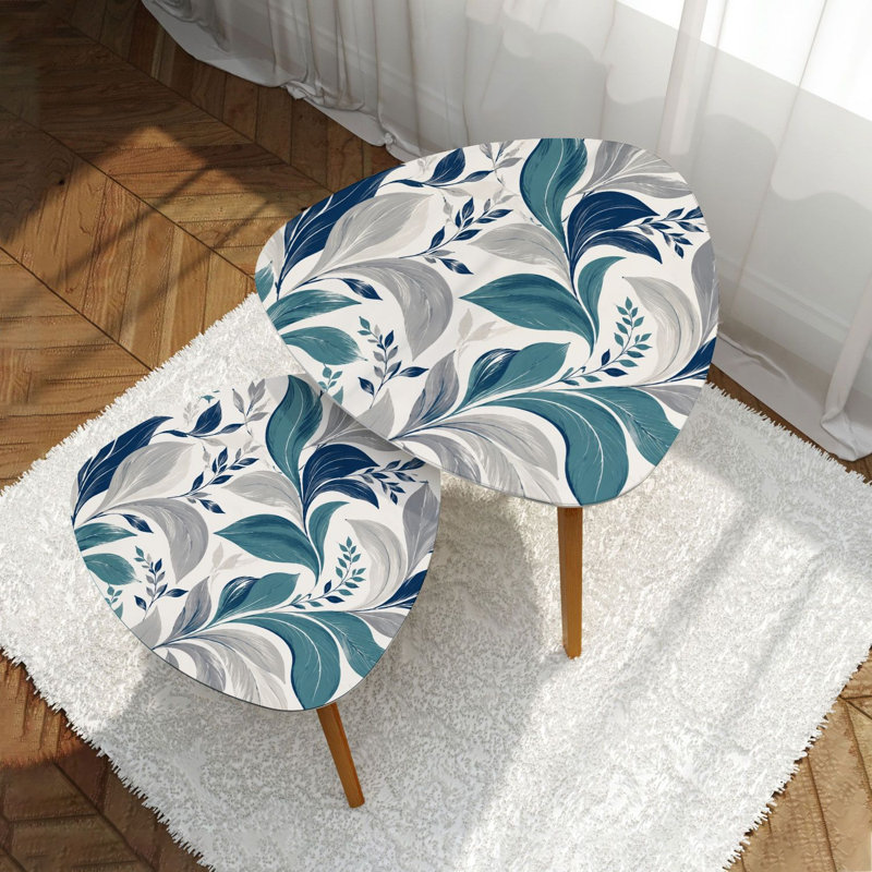 Ensemble de 2 tables basses gigognes Triangle