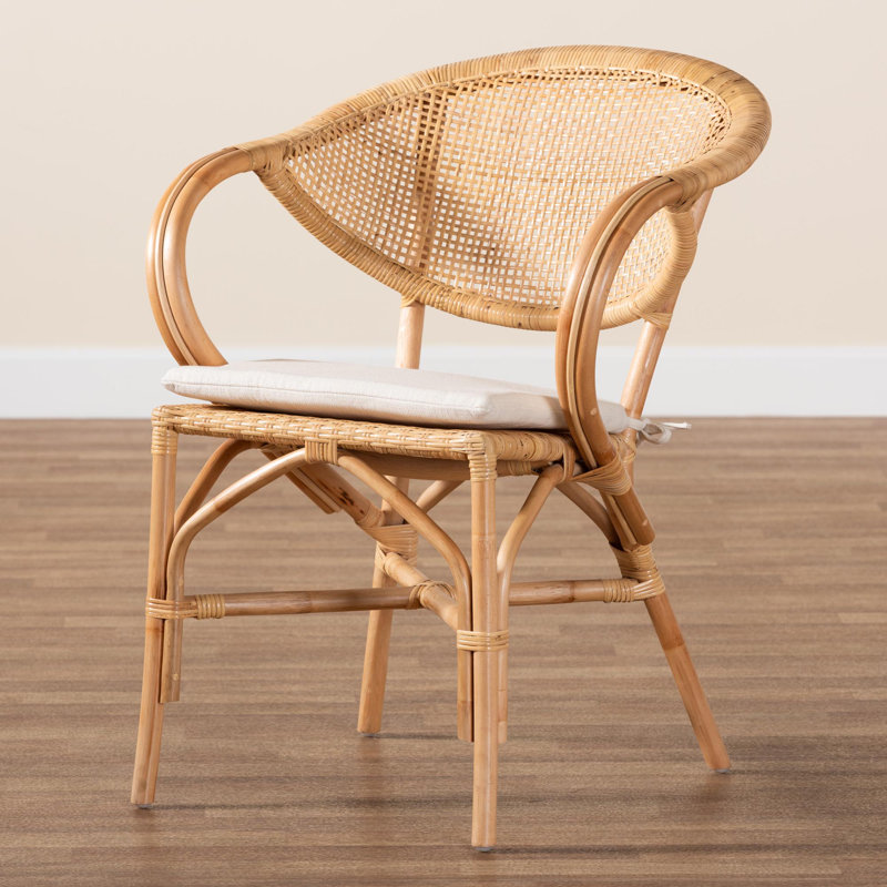 Cezary Armchair in Rattan Brown