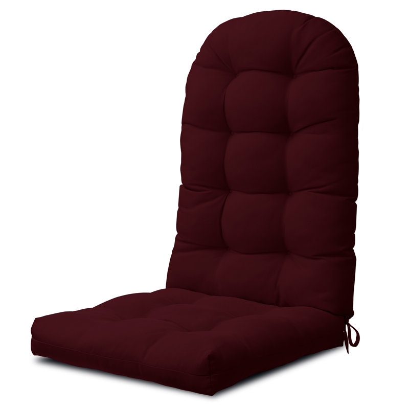 Adirondack Cushion Barrel Studio® 1 - Piece Outdoor Seat/Back Cushion, Red