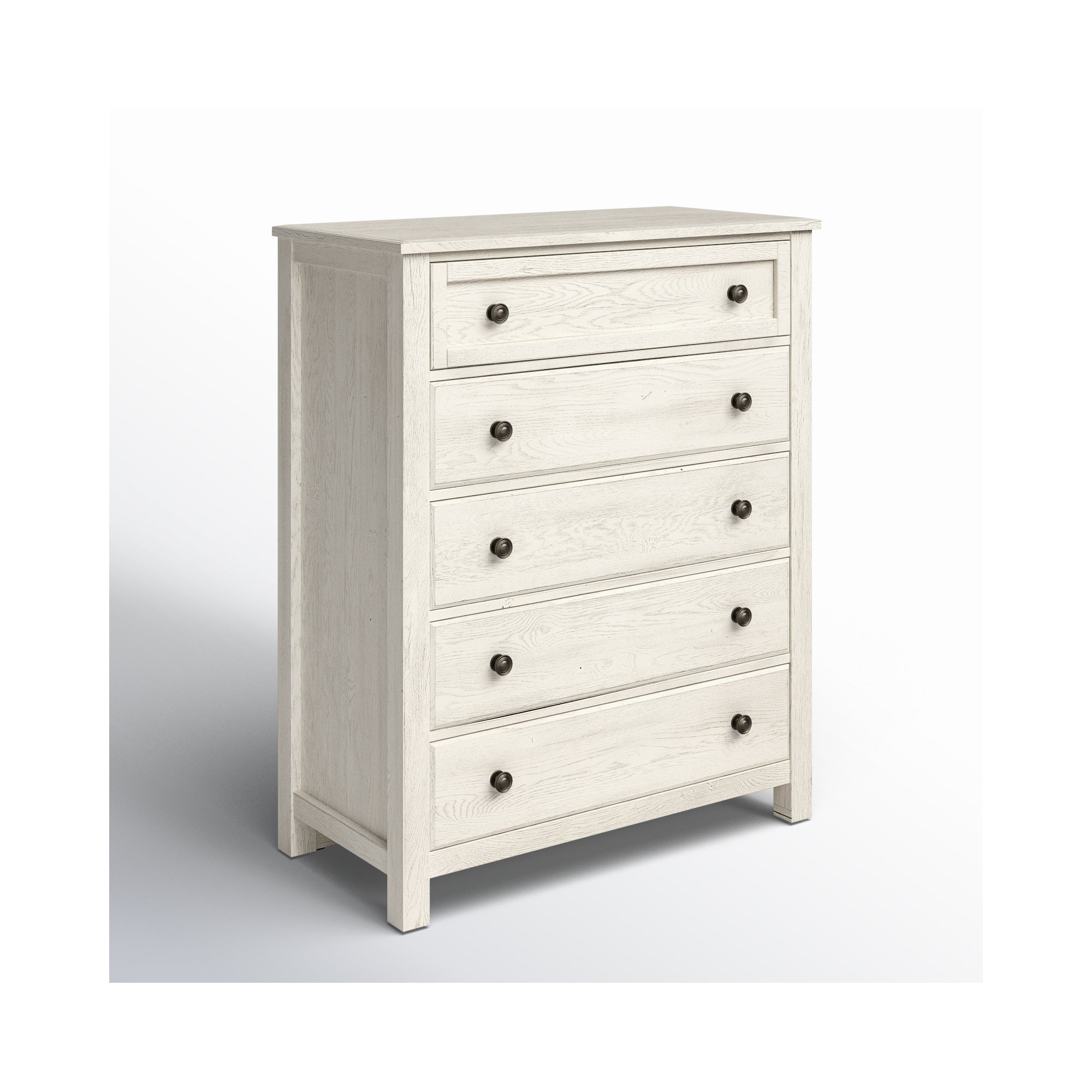 Lewin 5-Drawer Chest, Weathered White