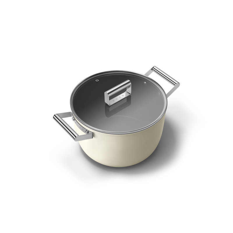 SMEG Casserole Dish w/ Lid, 8 qt., Cream