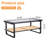 Mittal 45.3" Mid-Century Rectangular Coffee Table with Rounded Edges, Fluted Glass Top & Rattan Shelf, Manufactured Wood Sled Base-911283898