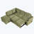 84.75" Sleeper Sofa With Storage Ottoman For Living Room-1090145036-1101283505