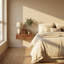 Table de chevet en bois Frank - Noyer, finition laquée mat