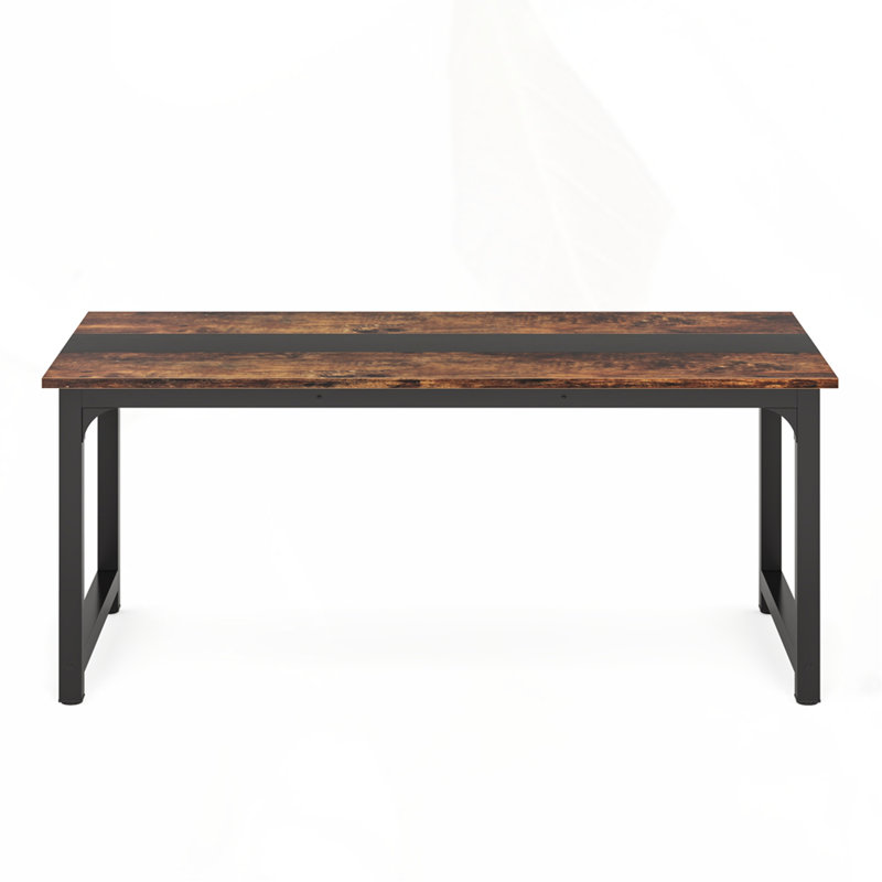 Grand bureau d'ordinateur 63 "moderne, Brun