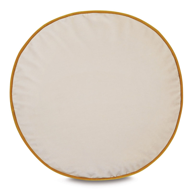 Studio 773 Lifestyle Velvet Circular Pillow Cover & Insert, Ivory