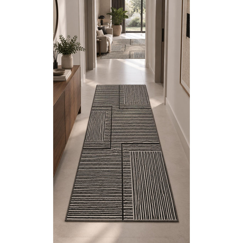 Tapis intérieur / extérieur en chenille antidérapant et lavable Caretta, Rectangle 6 pi 9 po x 10 pi 3 po