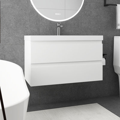 36'' Single Bathroom Vanity with Resin Top