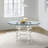 Deatsville Contemporary 48" Round Dining Table with Metal Base and Glass Top-641757603