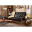 Gatsas 3 Seater Faux Leather Sofa-145809014